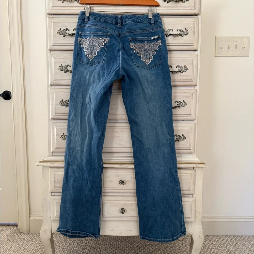 Michael Kors Embroidered Boho Bootcut Jeans